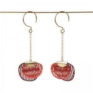 Pendientes largos algas rojos Pendientes largos algas rojos
