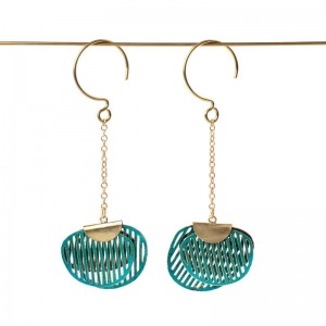 Pendientes largos algas azules Pendientes largos algas azules