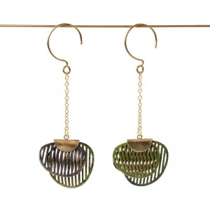 Pendientes largos algas verdes Pendientes largos algas verdes