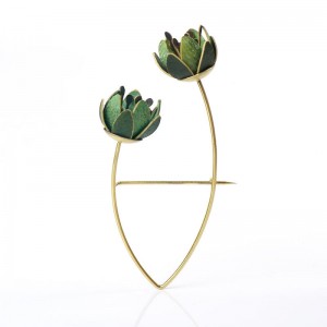 Broche campanillas verde Broche campanillas verde