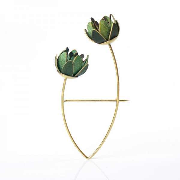 Broche campanillas verde Broche campanillas verde
