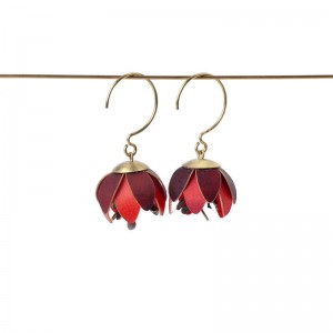 Pendientes campanillas rojos Pendientes campanillas rojos