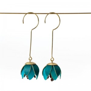 Pendientes campanillas largos azules Pendientes campanillas largos azules