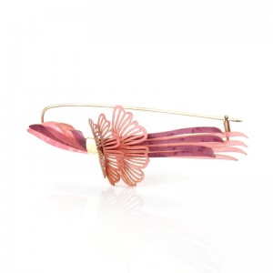 Broche Brotes largo malva Broche Brotes largo malva