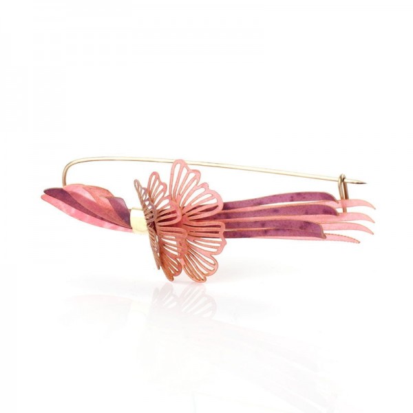 Broche Brotes largo malva Broche Brotes largo malva