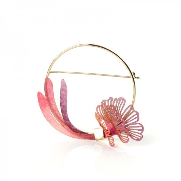 Broche Brotes redondo malva Broche Brotes redondo malva