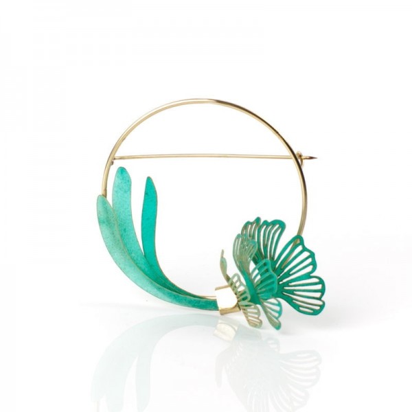 Broche Brotes redondo turquesa Broche Brotes redondo turquesa