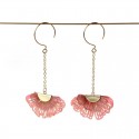 Pendientes Brotes cadena malva Pendientes Brotes cadena malva