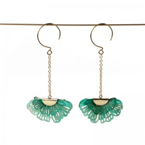 Pendientes Brotes cadena turquesa Pendientes Brotes cadena turquesa