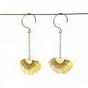 Pendientes Brotes cadena amarillo Pendientes Brotes cadena amarillo