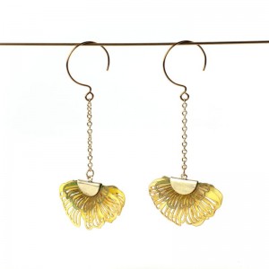 Pendientes Brotes cadena amarillo Pendientes Brotes cadena amarillo