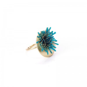 Anillo cápsula Anémona azul Anillo cápsula Anémona azul