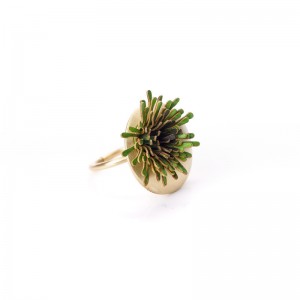 Anillo cápsula Anémona verde Anillo cápsula Anémona verde