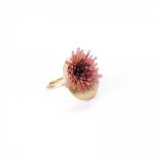 Anillo cápsula Anémona malva Anillo cápsula Anémona malva