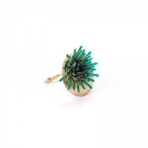Anillo cápsula Anémona turquesa Anillo cápsula Anémona turquesa