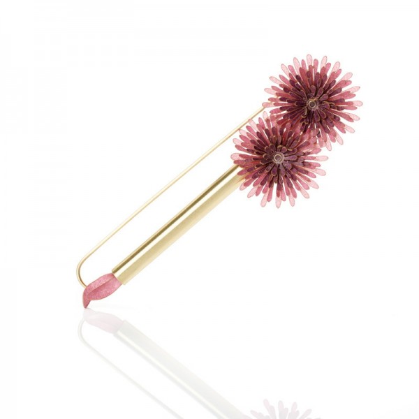 Broche Anémona tubo malva Broche Anémona tubo malva