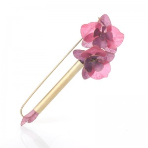 Broche Orquídea tubo Malva Broche Orquídea tubo Malva