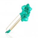 Broche Orquídea tubo Gris