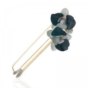 Broche Orquídea tubo Gris Broche Orquídea tubo Gris