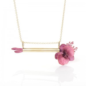 Colgante Orquídea tubo Malva Colgante Orquídea tubo Malva