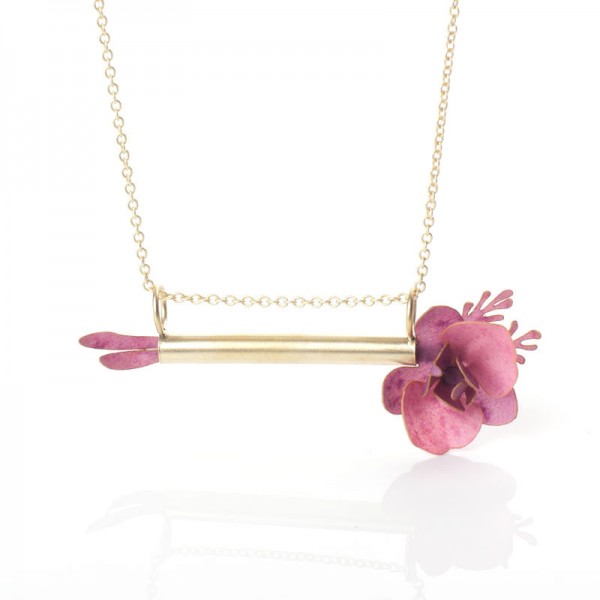 Colgante Orquídea tubo Malva Colgante Orquídea tubo Malva