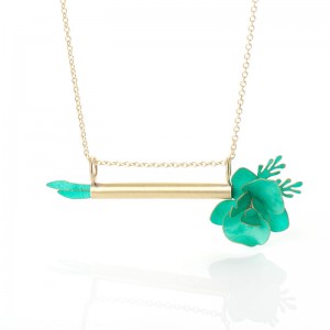 Colgante Orquídea tubo Turquesa Colgante Orquídea tubo Turquesa