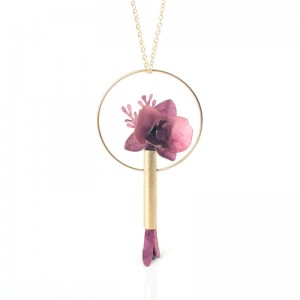 Colgante Orquídea Aro Malva Colgante Orquídea Aro Malva