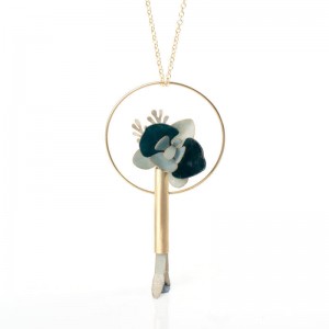 Colgante Orquídea Aro Turquesa Colgante Orquídea Aro Turquesa