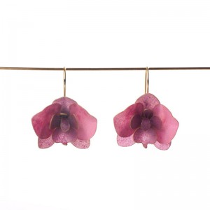 Pendiente Orquídea Corto Malva Pendiente Orquídea Corto Malva