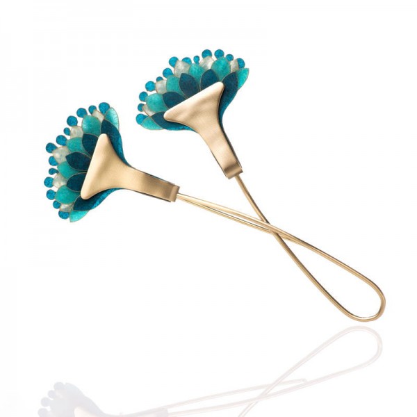 Broche Bromelia Azul Broche Bromelia Azul