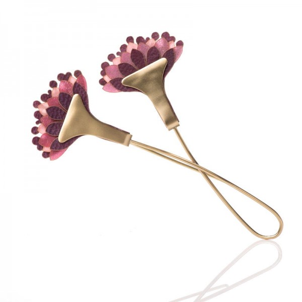 Broche Bromelia Malva Broche Bromelia Malva