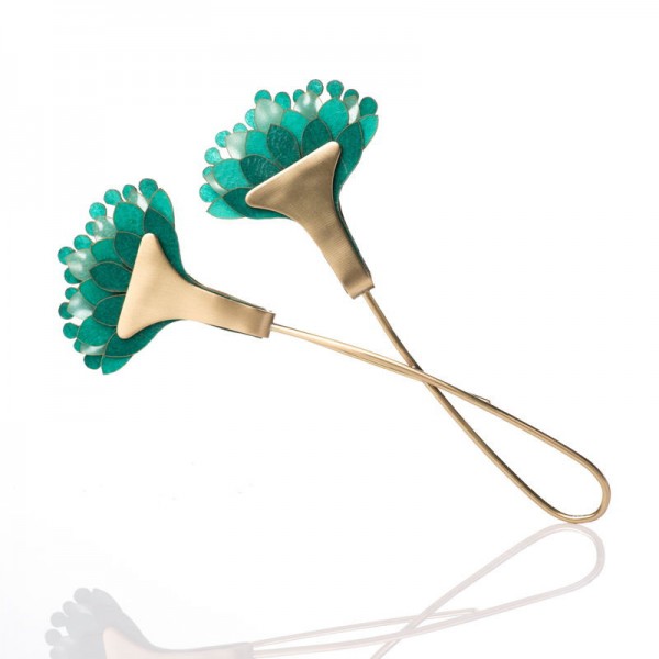 Broche Bromelia Turquesa Broche Bromelia Turquesa