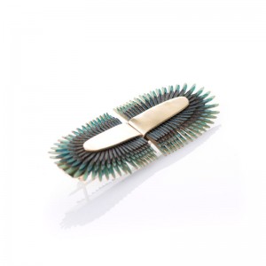 Broche Areca Horizontal Azul Broche Areca Horizontal Azul