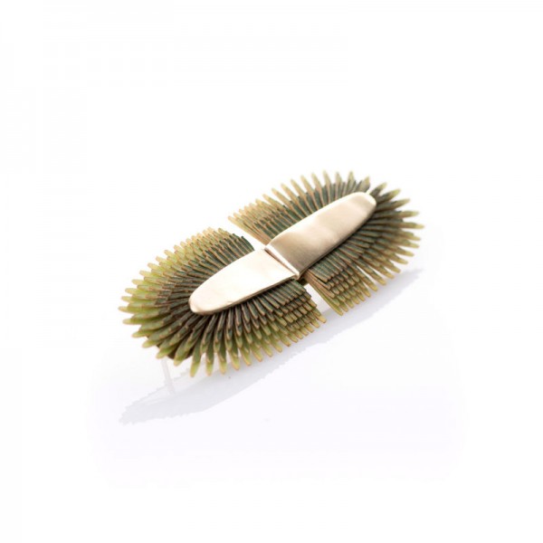 Areca Flat Green Brooch Areca Flat Green Brooch
