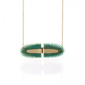 Colgante Areca Horizontal Turquesa Colgante Areca Horizontal Turquesa