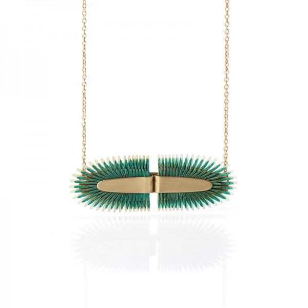 Colgante Areca Horizontal Turquesa Colgante Areca Horizontal Turquesa