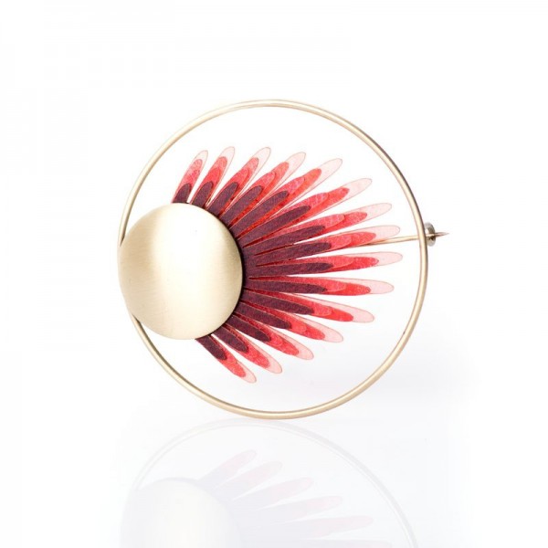 Broche Sabal Rojo Broche Sabal Rojo