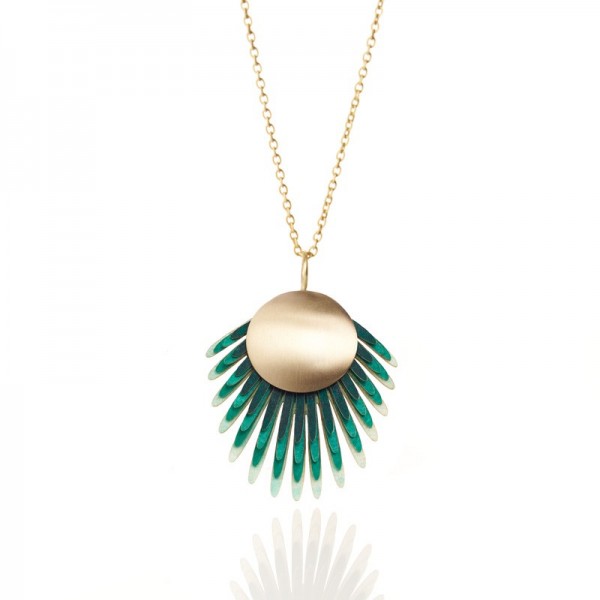Colgante Sabal Corto Turquesa Colgante Sabal Corto Turquesa