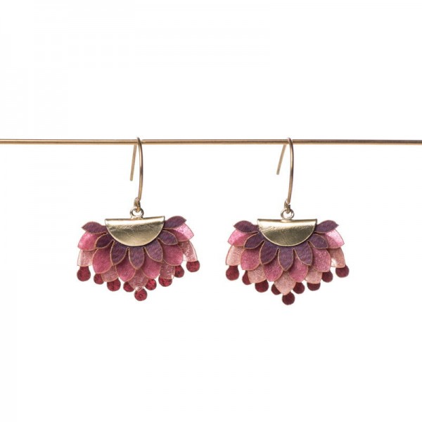 Pendiente Bromelia Corto Malva