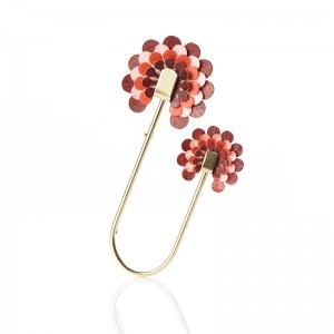 Broche Paipai 2 flores Rojo Broche Paipai 2 flores Rojo