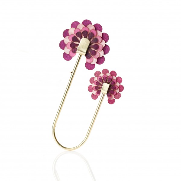 Broche Paipai 2 flores Malva Broche Paipai 2 flores Malva