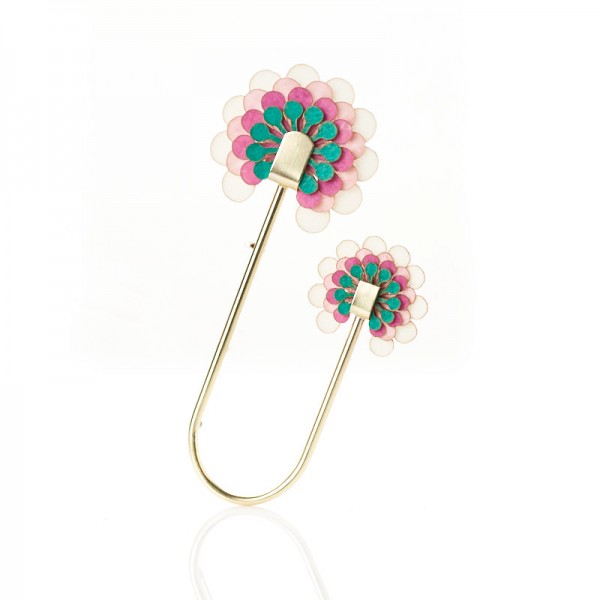 Broche Paipai 2 flores Multi Broche Paipai 2 flores Multi