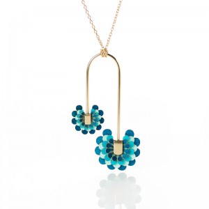Colgante 2 flores Paipai Azul Colgante 2 flores Paipai Azul