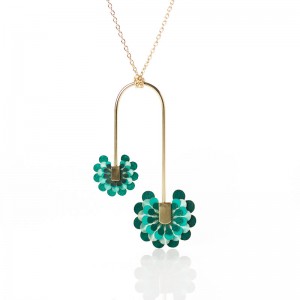 Colgante 2 flores Paipai Turquesa Colgante 2 flores Paipai Turquesa