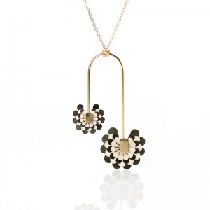 Colgante 2 flores Paipai Negro Colgante 2 flores Paipai Negro