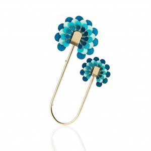 Broche Paipai 2 flores Azul Broche Paipai 2 flores Azul