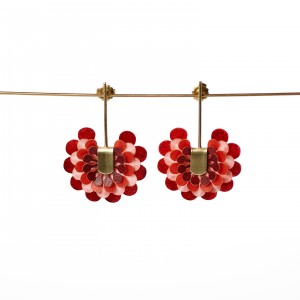 Pendientes barra Paipai Rojo